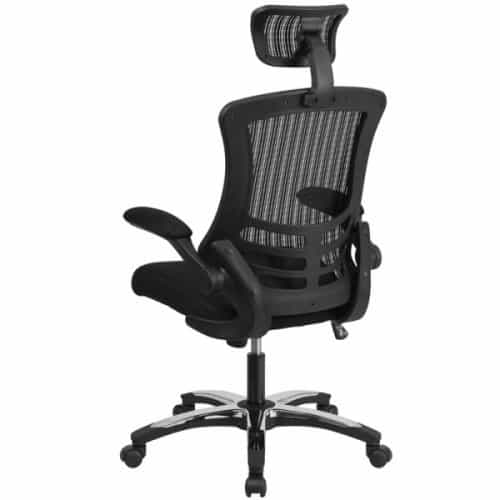 Black Mesh High Back Office Chair with Headrest from Beverly Hills Chairs